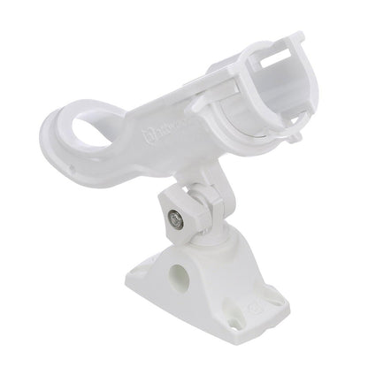 Attwood Heavy-Duty Adjustable Rod Holder w/Combo Mount - White [5009W4]