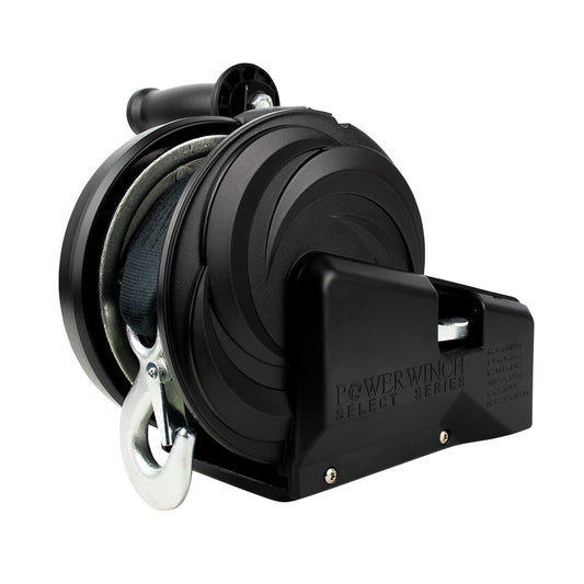 Powerwinch Select Series Winch 2,500lb, 2 Speed, 6" Crank Arm - Carbon Black [21400-W-2500-6-B-R]