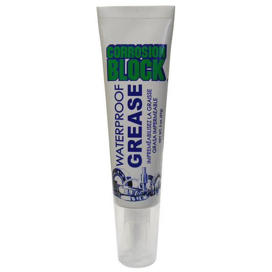 Corrosion Block High Performance Waterproof Grease - 2oz Tube - Non-Hazmat, Non-Flammable  Non-Toxic [25002]